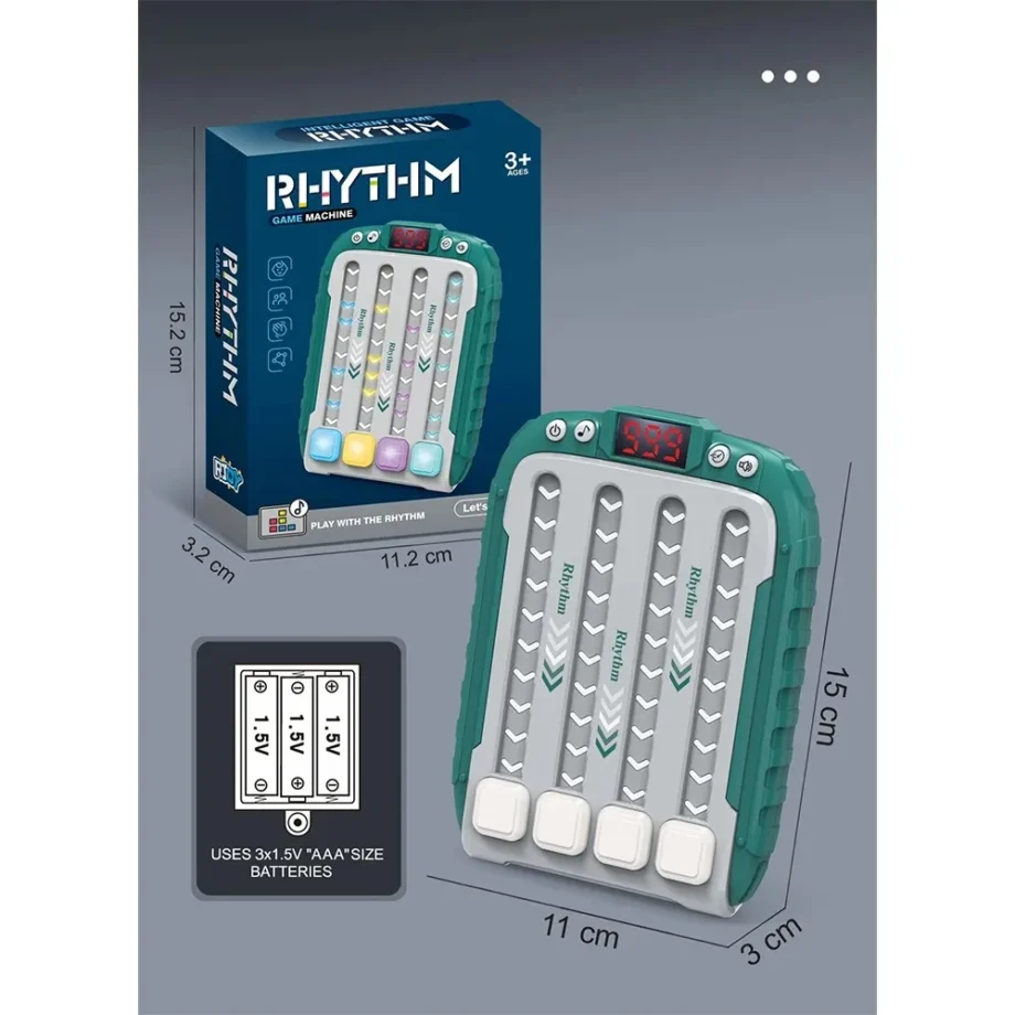 RHYTHM Antiestrés – Juego Portátil Pop Bubble con Luces LED