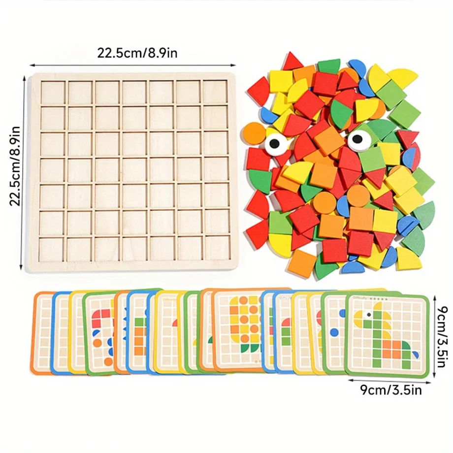 Puzzles de Madera Geométricos para la Educación Temprana de Niños