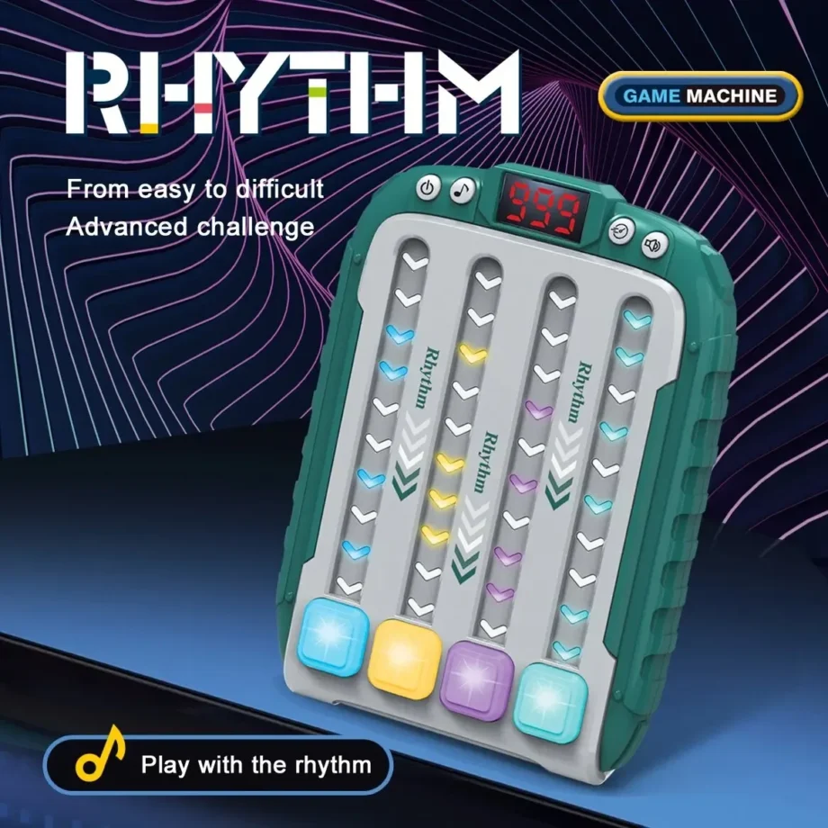 RHYTHM Antiestrés – Juego Portátil Pop Bubble con Luces LED